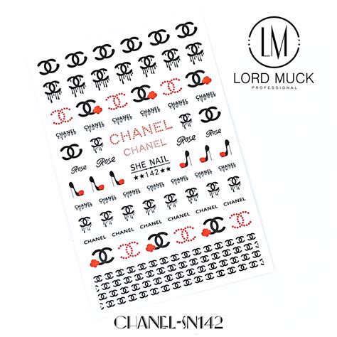 printable chanel stickers|Chanel stickers for nails.